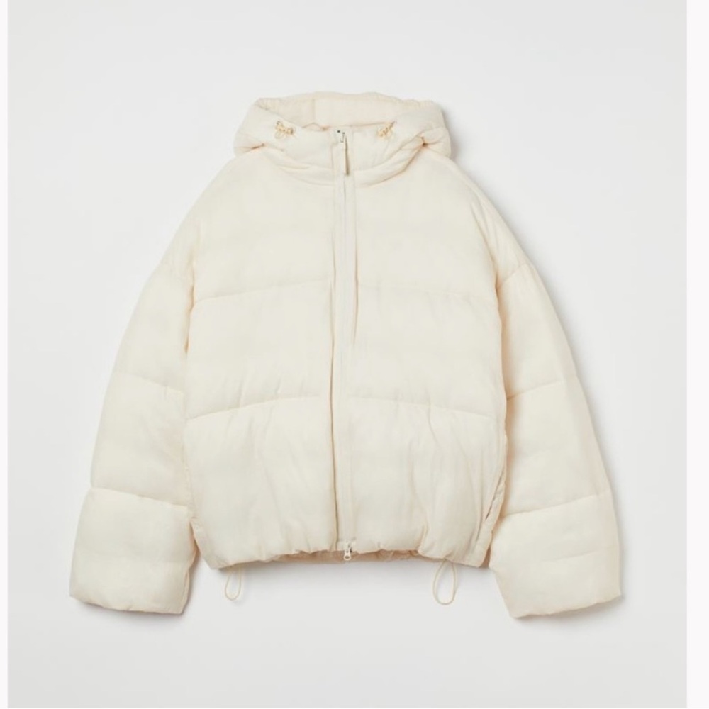 H&M white puffer jacket